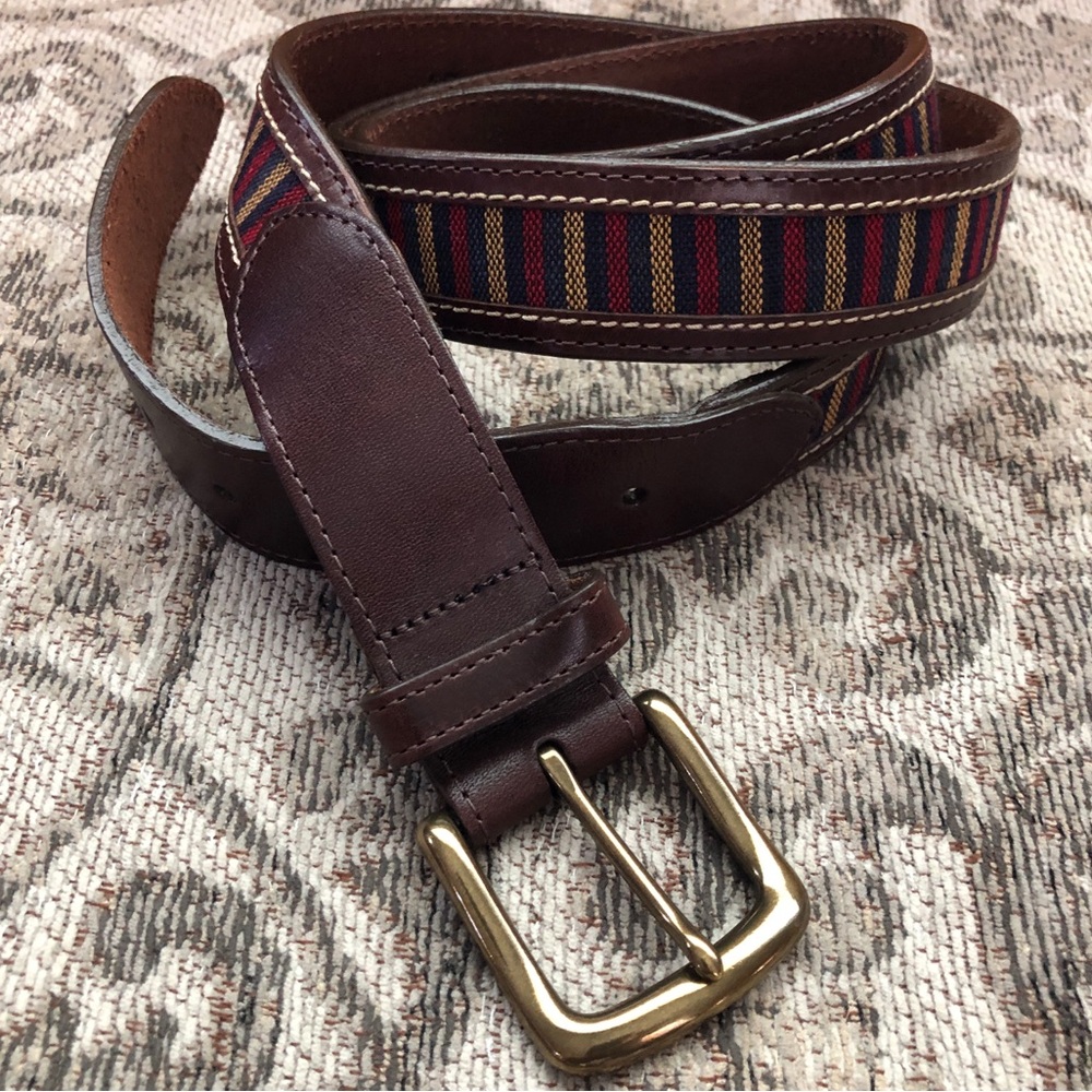 Duluth Trading Company Leather Fabric Men’s Belt Size 46